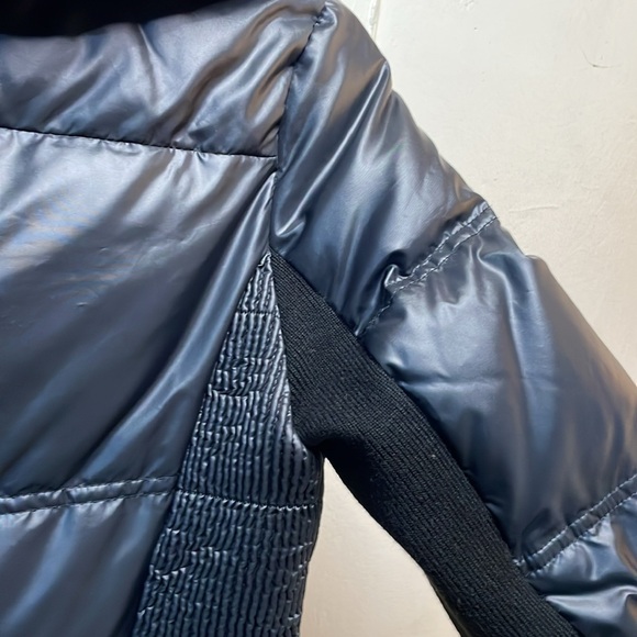 BCBGMaxazria Beautiful Black Puffer Knee Length Coat Removable Fur -XS- #0044 - Picture 8 of 16